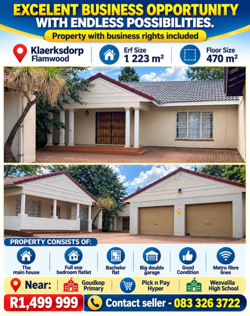 House for sale in Flamwood, Klerksdorp